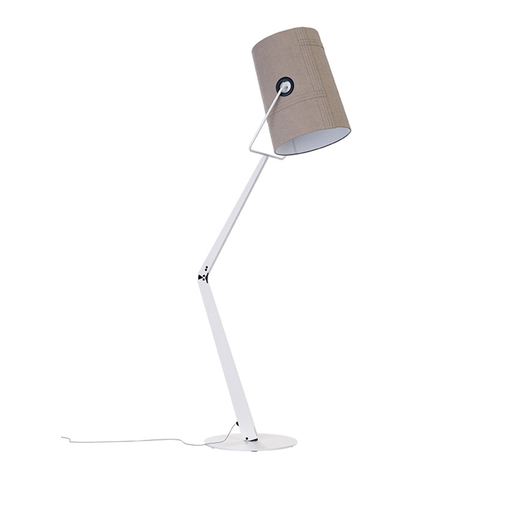 Fork vloerlamp, ivory/grijs
