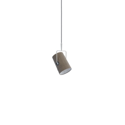 Fork hanglamp Small, ivory/grijs