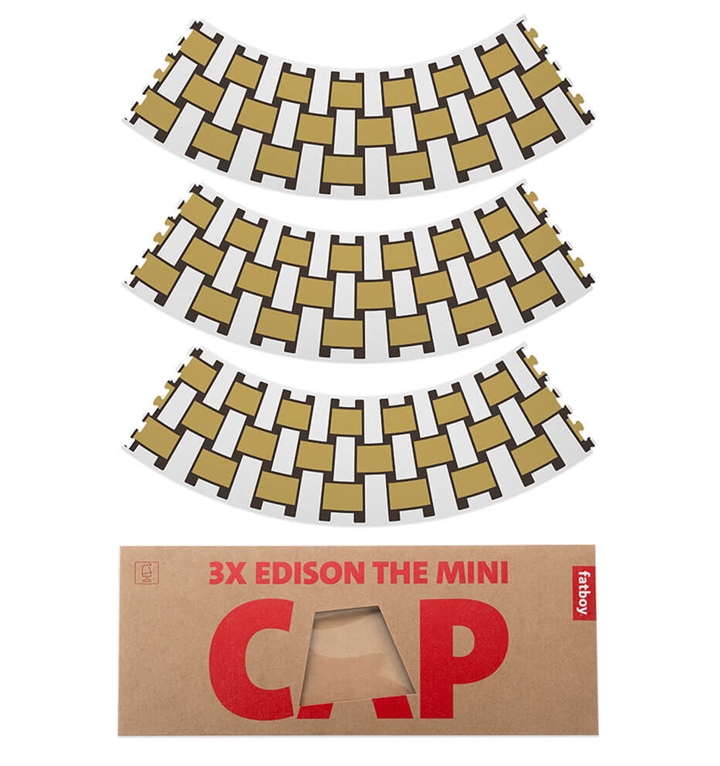 Fatboy® Mini Cappie / kappen voor Edison the mini, basket weave gold honey (3 stuks)