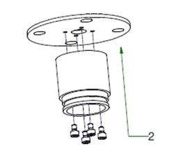 Baseflange Ø90 zwart structuur voor Nomad