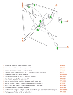 Reserveonderdeel: Fittinghouder voor Flos Ariette 1
