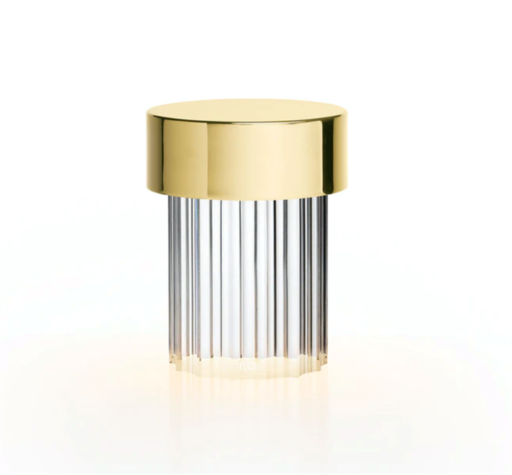 Last Order Tafellamp Geribbeld, messing