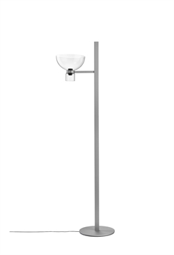 Nocturne F1 Bowl vloerlamp, zilver