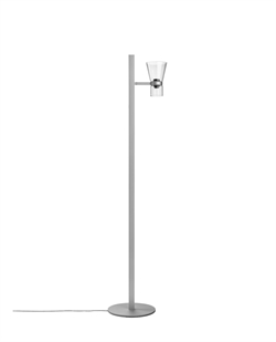 Nocturne F1 Cone vloerlamp, zilver