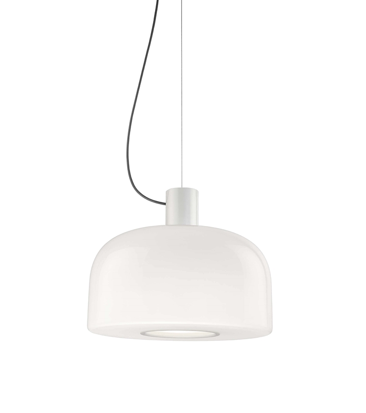 Bellhop Glas S2 hanglamp, wit
