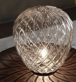 Pinecone Tafellamp, Groot - Ø50, helder/chroom