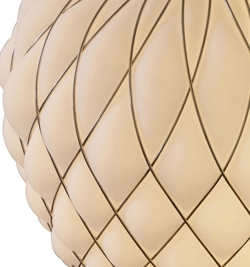 Pinecone Hanglamp, Groot - Ø50, wit/goud