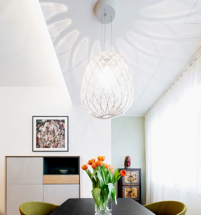 Pinecone Hanglamp, Groot - Ø50, helder/goud