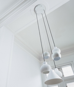 Frandsen baldakijn voor 6 hanglampen, mat wit