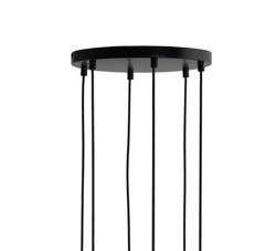 Frandsen baldakijn voor 6 hanglampen, mat zwart