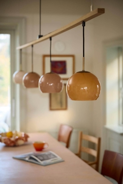 Ball Glass Ø18 hanglampen in opaal wit, sand grey, cappuccino en amber