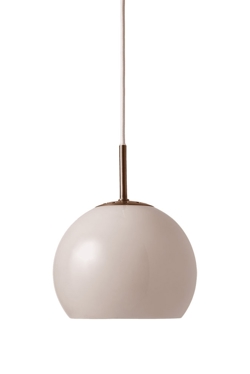 Ball Glass hanglamp Ø18, sand grey