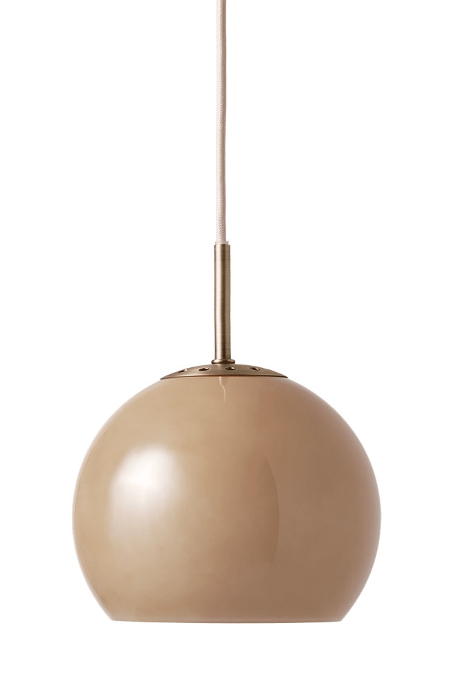 Ball Glass hanglamp Ø25, cappuccino