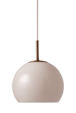 Ball Glass hanglamp Ø25, sand grey