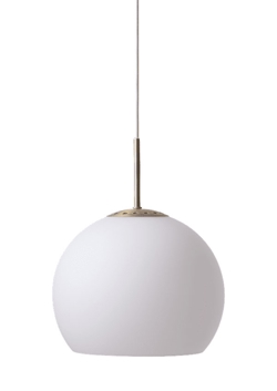 Ball Glass hanglamp Ø25, opaal wit