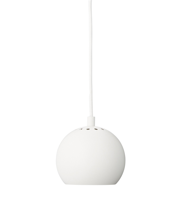 Ball hanglamp Ø12, mat wit