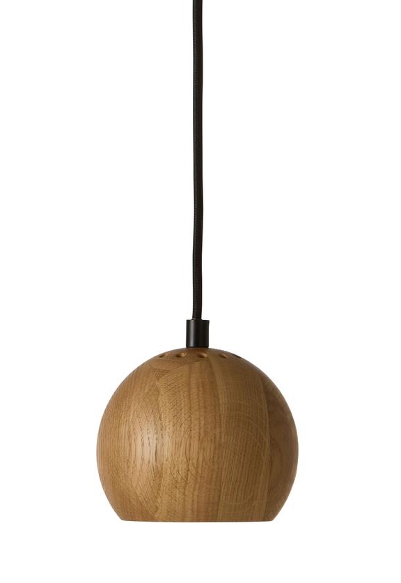 Ball Wood hanglamp Ø12, eiken