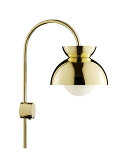 Butterfly wandlamp, messing