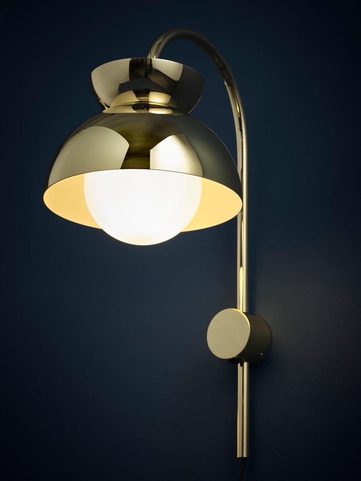 Butterfly wandlamp, messing