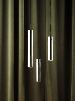 FM2014 hanglampen H24 en H36, glanzend staal