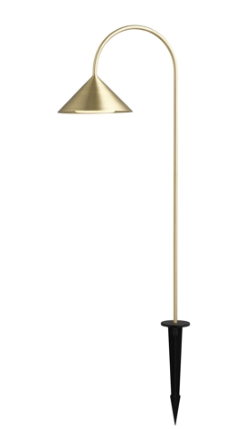 Grasp tuinlamp / batterijlamp m/spies, messing