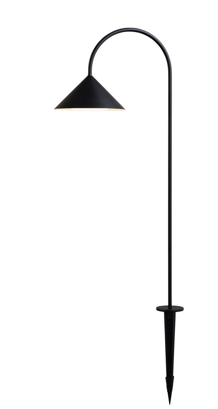 Grasp tuinlamp / batterijlamp m/spies, zwart