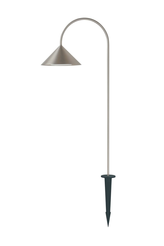 Grasp tuinlamp / batterijlamp m/spies, staal