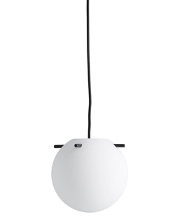 Koi hanglamp Ø19, opaal/zwart