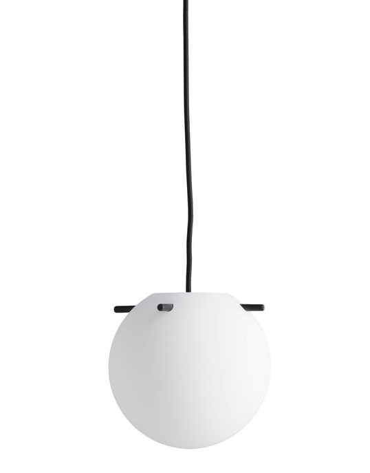 Koi hanglamp Ø19, opaal/zwart