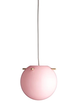 Koi hanglamp Ø25, roze/messing