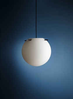 Koi hanglamp Ø32, opaal/zwart