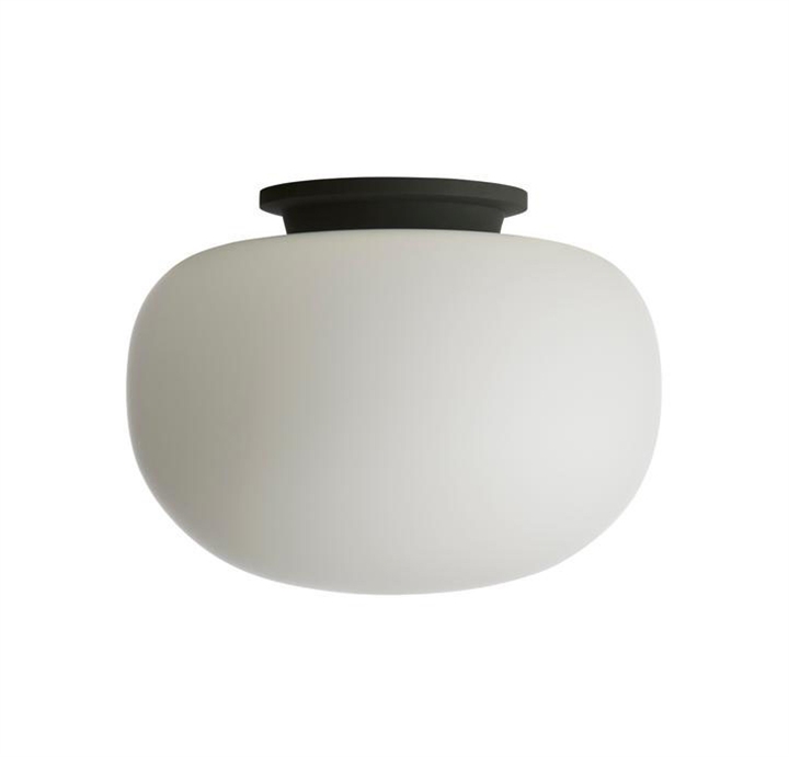 Supernate plafondlamp Ø38, opaal/zwart