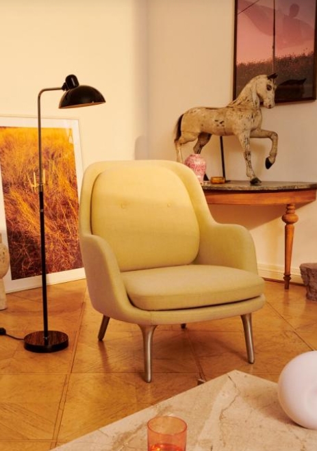 Kaiser idell 6580-F vloerlamp, mat zwart