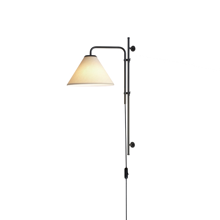 Funiculi A Fabric wandlamp, zwart/zand