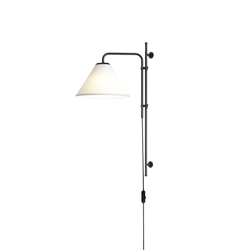 Funiculi A Fabric wandlamp, zwart/wit
