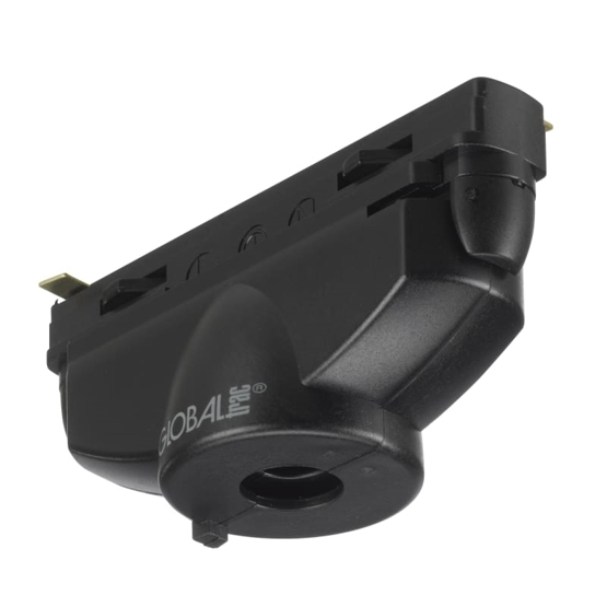 Pendeladapter 1F GB, zwart (met nippel en trekontlasting)