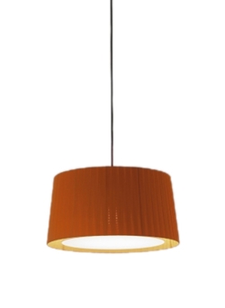 GT5 hanglamp Ø62, rood met wit ophangsysteem