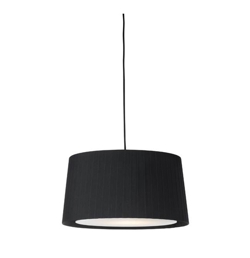 GT5 hanglamp Ø62, zwart met zwarte ophanging