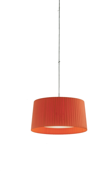 GT6 hanglamp Ø45, rood met zwarte ophanging