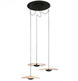 Ginger Cluster 3xØ20 hanglamp, eiken-wit