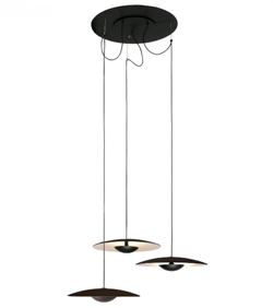 Ginger Cluster 3xØ20 hanglamp, wenge-wit