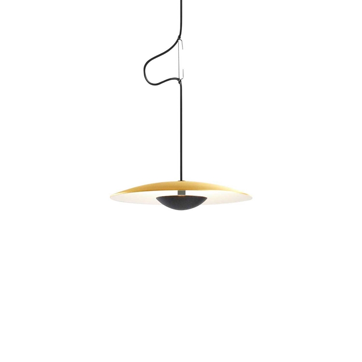 Ginger Ø20 hanglamp, messing/wit
