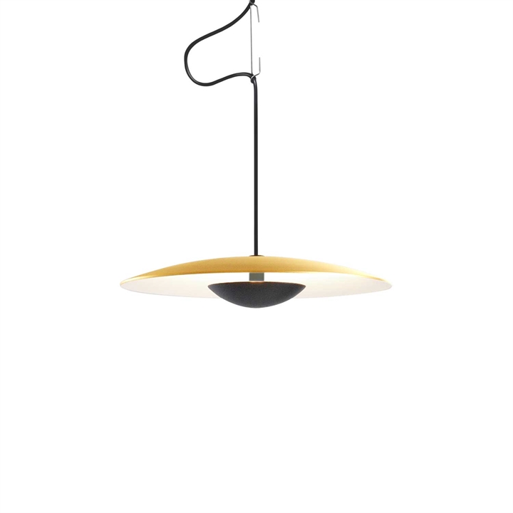 Ginger Ø32 hanglamp, messing/wit