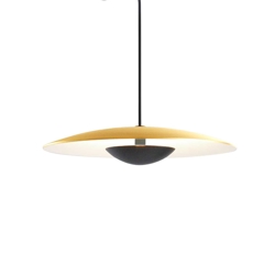 Ginger Ø42 hanglamp, messing/wit