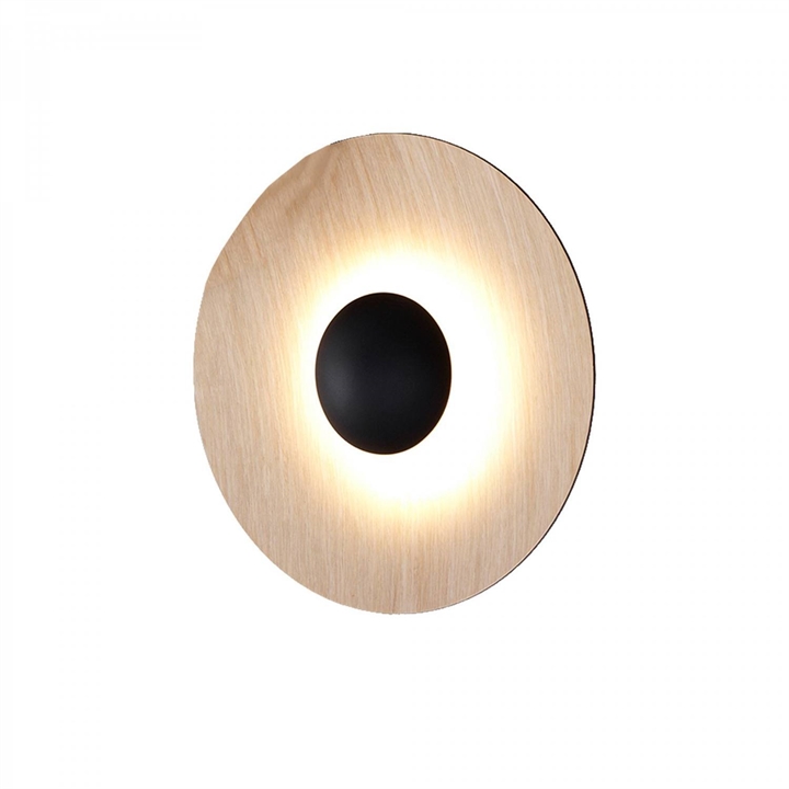 Ginger Ø60 wandlamp/plafondlamp, eiken