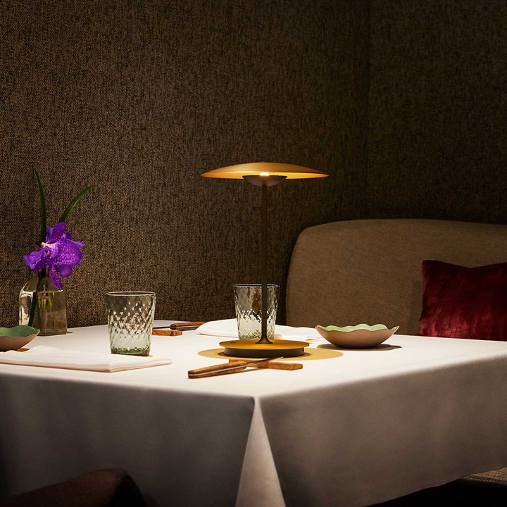 Ginger 20 M batterij tafellamp, messing/geborsteld messing