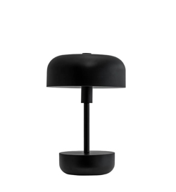 Haipot draagbare tafellamp/batterijlamp, zwart