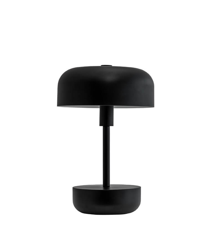 Haipot draagbare tafellamp/batterijlamp, zwart