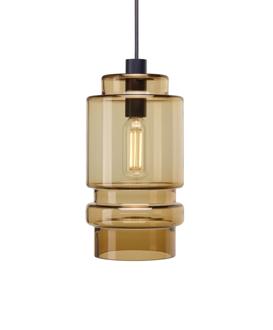 Axle hanglamp glazen kap medium, new brown