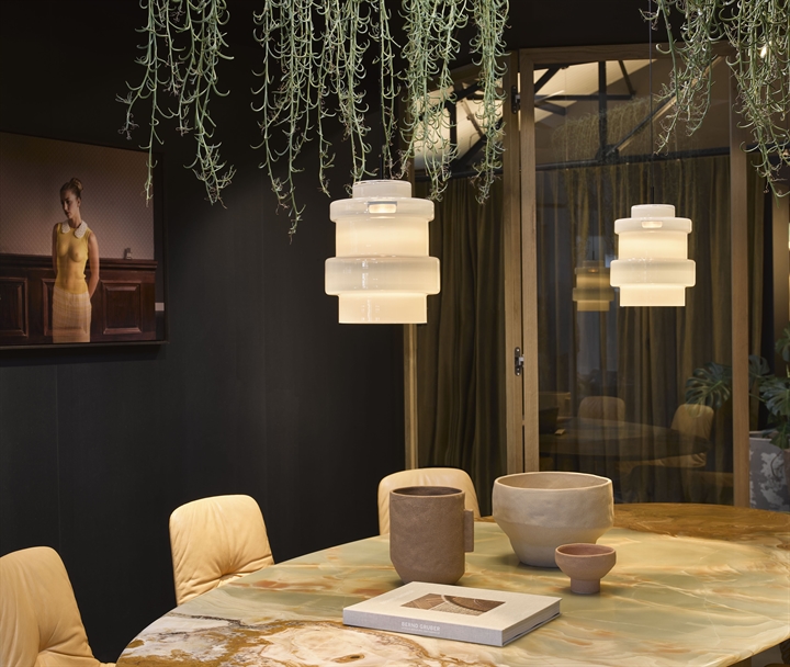 Axle hanglamp glazen kap groot, opal white